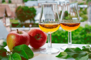 photo d'un verre de calvados
